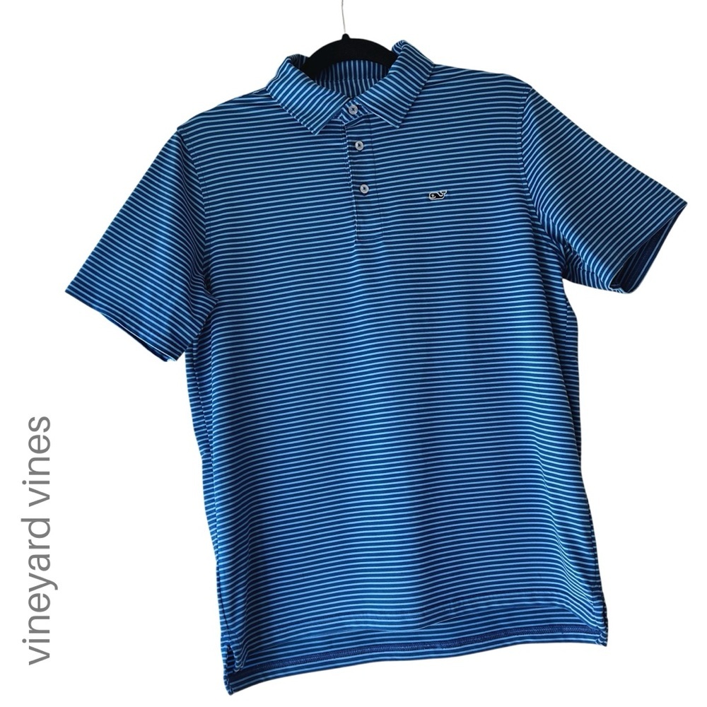 VINEYARD VINES | KIDS SANKATY LIKE NEW BRADLEY STRIPE STRETCH POLO | XL